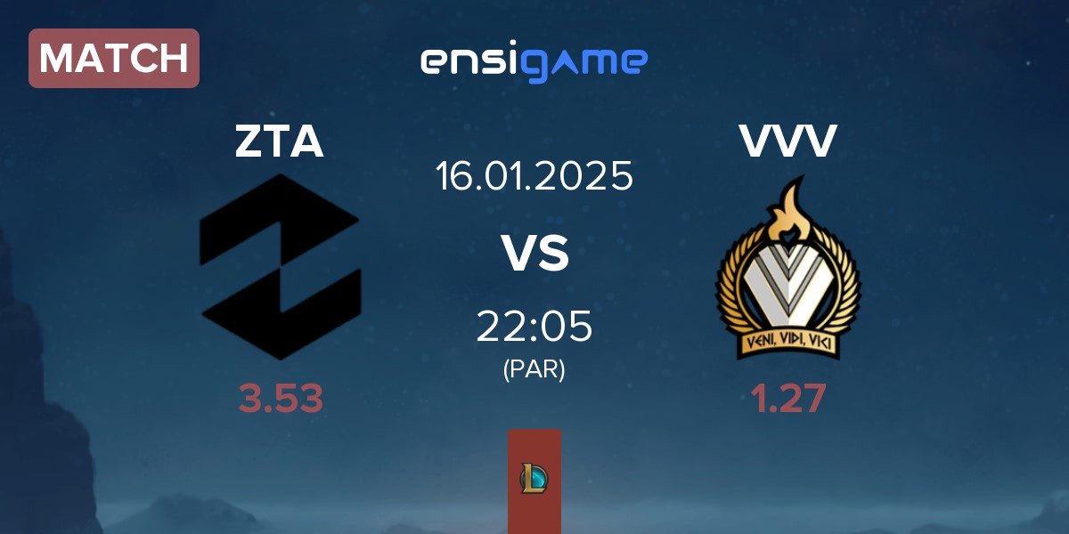 Match ZETA ZTA vs Veni Vidi Vici VVV | 16.01