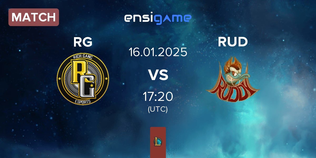 Match Rich Gang RG vs Ruddy Esports RUD | 16.01