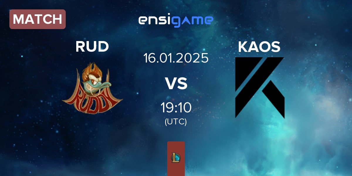 Match Ruddy Esports RUD vs KAOS e-sport KAOS | 16.01