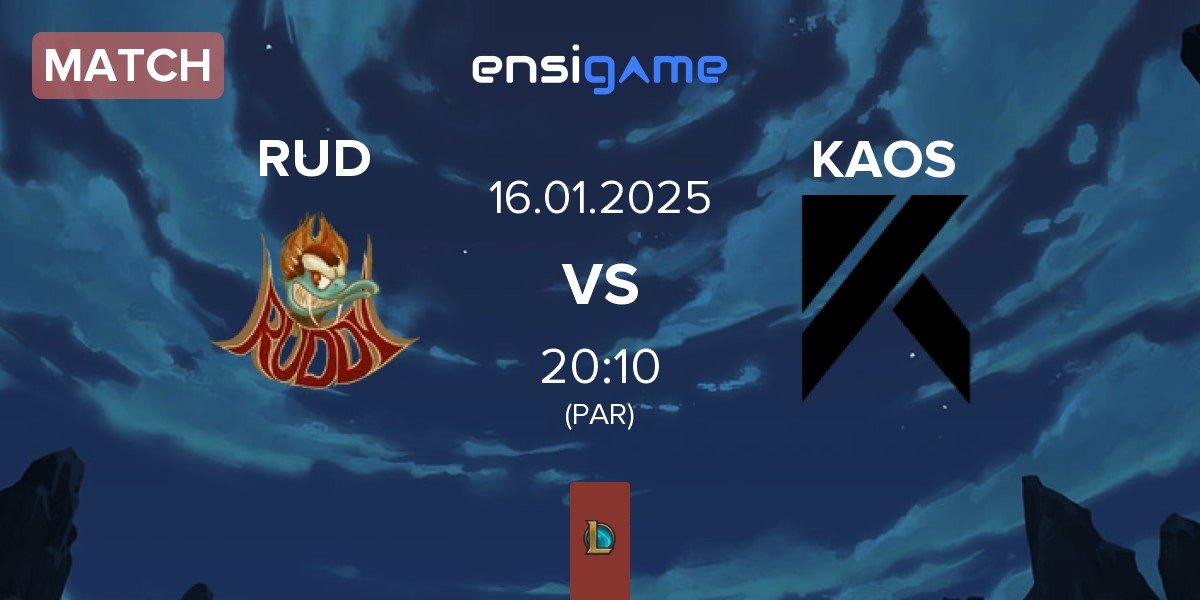 Match Ruddy Esports RUD vs KAOS e-sport KAOS | 16.01