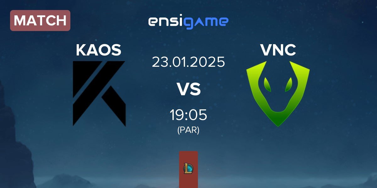 Match KAOS e-sport KAOS vs Venomcrest Esports VNC | 23.01