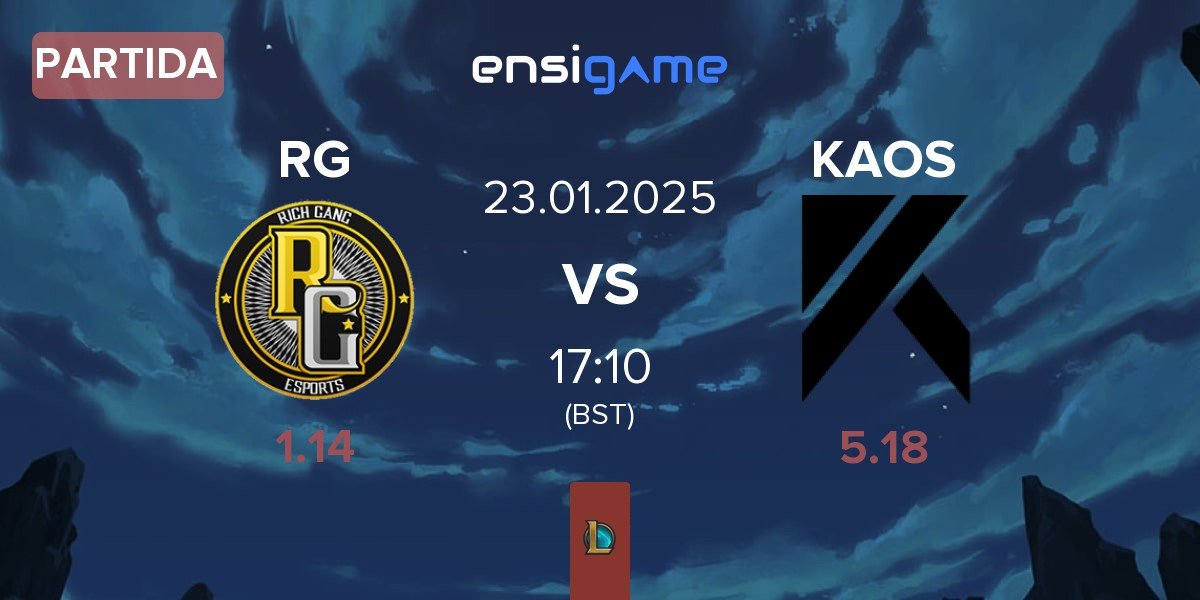 Partida Rich Gang RG vs KAOS e-sport KAOS | 23.01