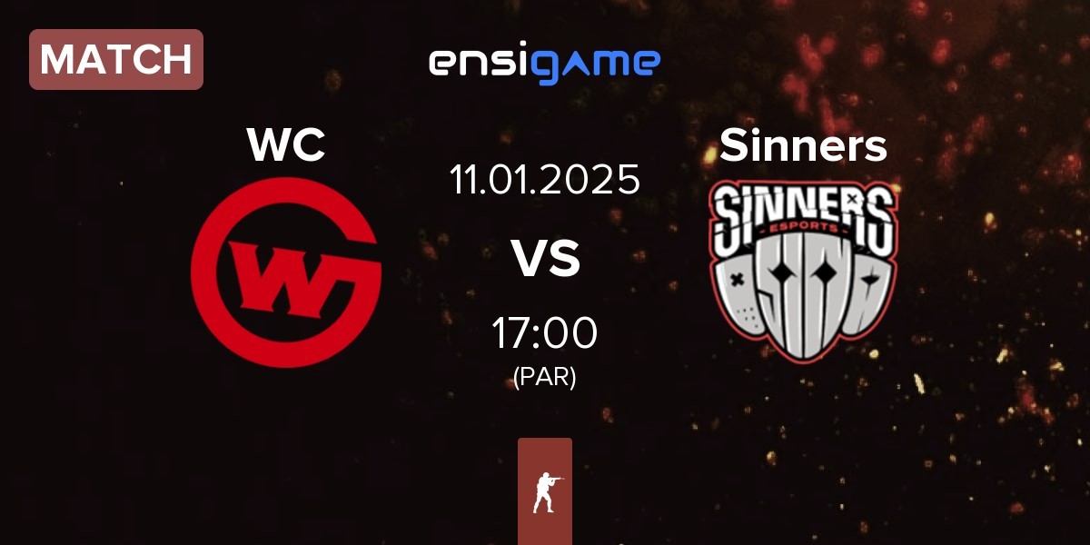 Match Wildcard Gaming WC vs Sinners Esports Sinners | 11.01