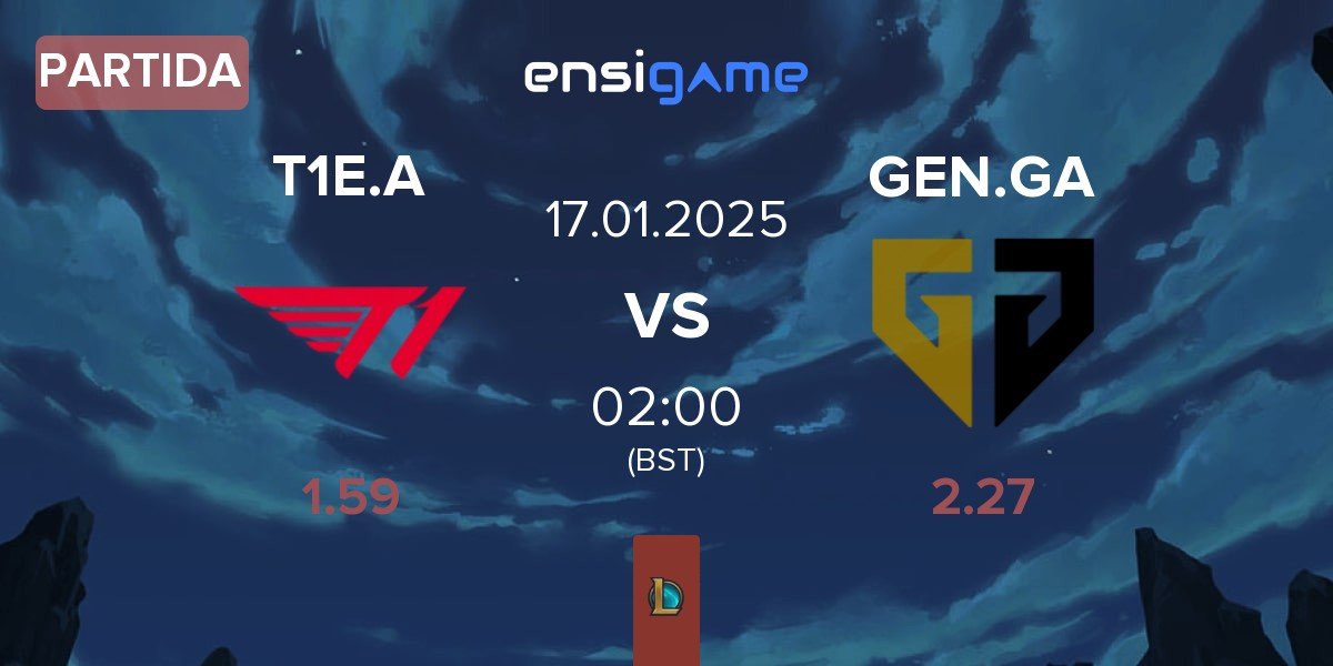 Partida T1 Esports Academy T1E.A vs Gen.G Global Academy GEN.GA | 17.01