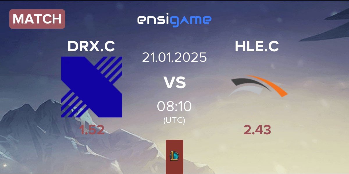 Match DRX Challengers DRX.C vs Hanwha Life Esports Challengers HLE.C | 21.01