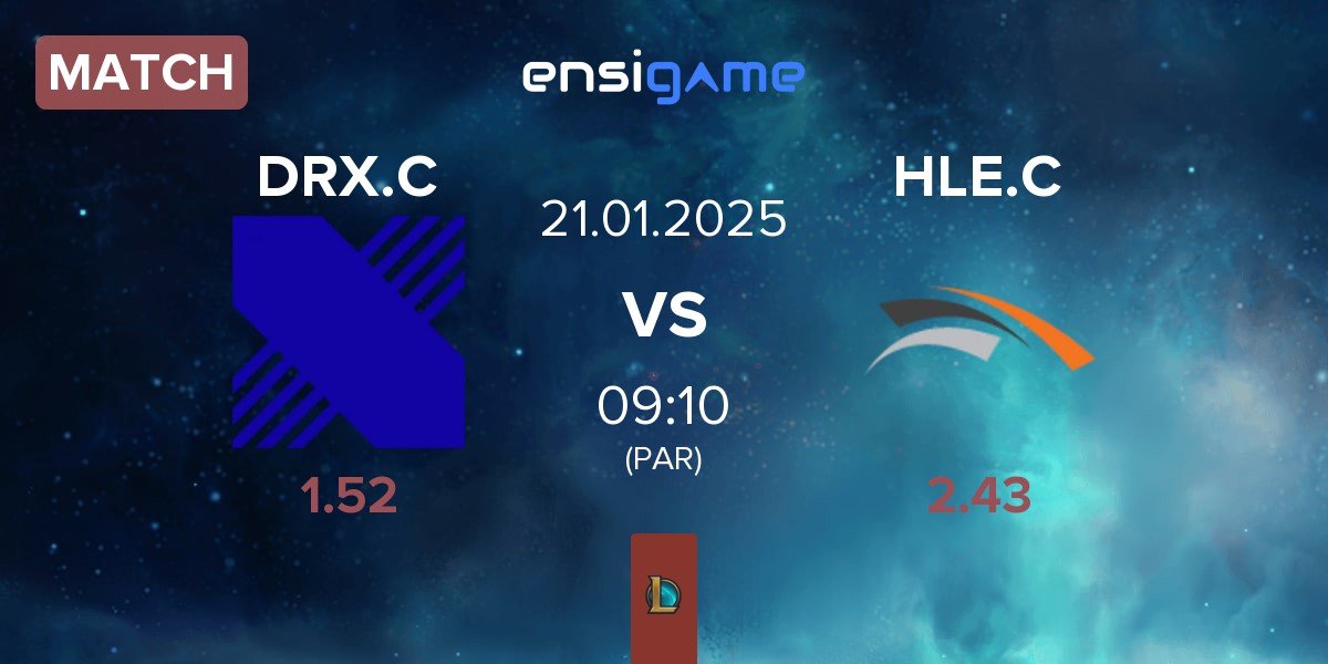 Match DRX Challengers DRX.C vs Hanwha Life Esports Challengers HLE.C | 21.01