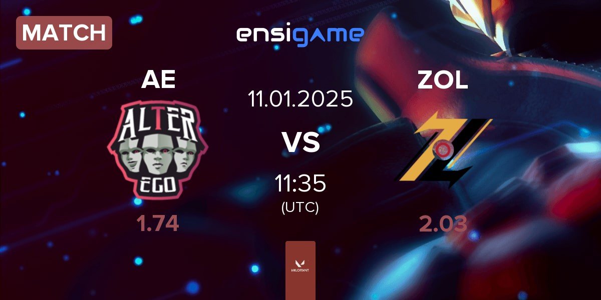 Match Alter Ego AE vs ZOL Esports ZOL | 11.01