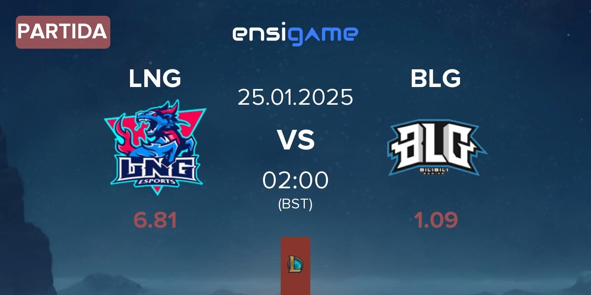 Partida LNG Esports LNG vs Bilibili Gaming BLG | 25.01