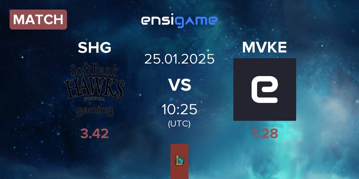 Match Fukuoka SoftBank Hawks gaming SHG vs MGN Vikings Esports MVKE | 25.01