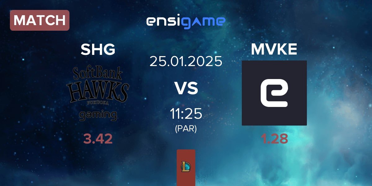 Match Fukuoka SoftBank Hawks gaming SHG vs MGN Vikings Esports MVKE | 25.01