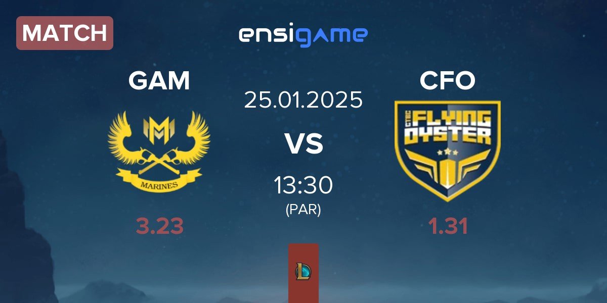 Match GAM Esports GAM vs CTBC Flying Oyster CFO | 25.01