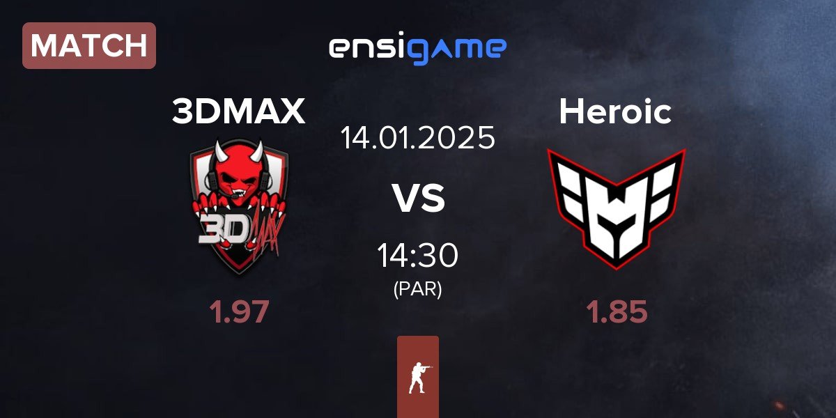 Match 3DMAX vs Heroic | 14.01