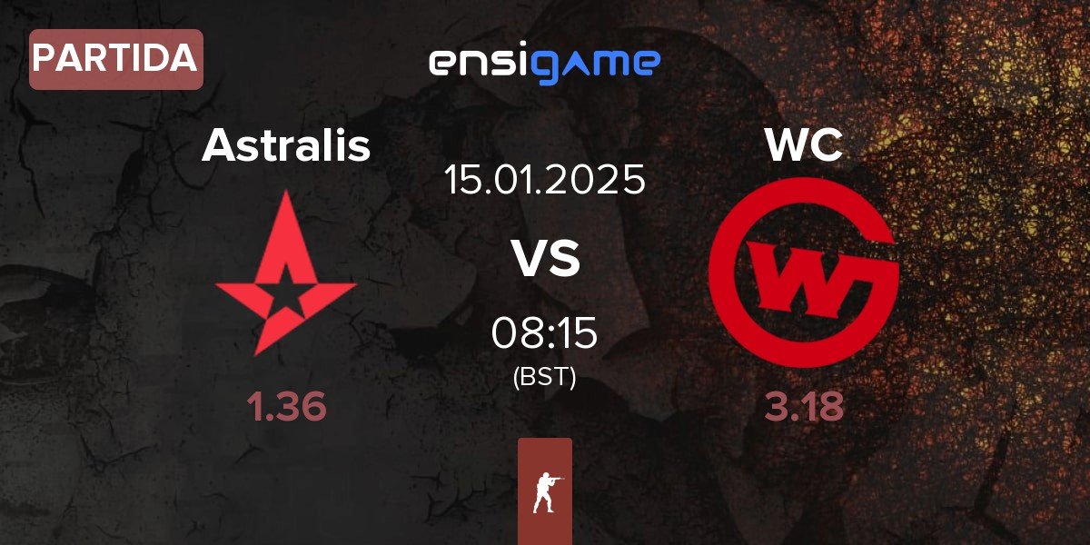 Partida Astralis vs Wildcard Gaming WC | 15.01