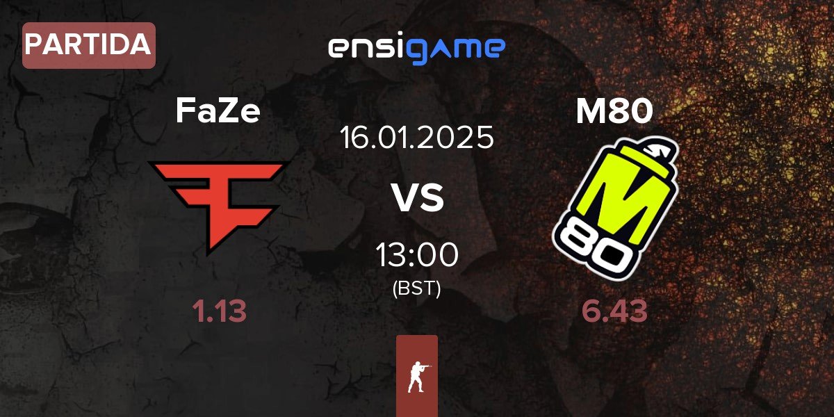 Partida FaZe Clan FaZe vs M80 | 16.01