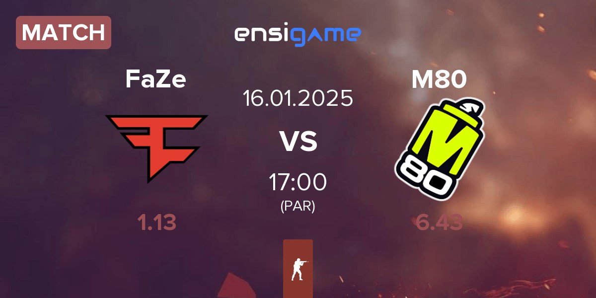 Match FaZe Clan FaZe vs M80 | 16.01