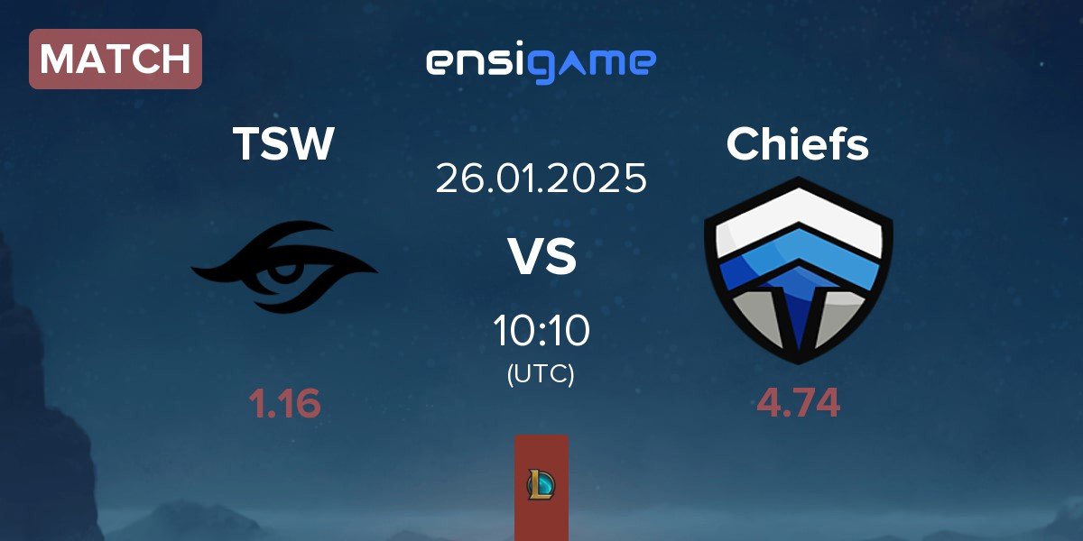 Match Team Secret Whales TSW vs Chiefs eSports Club Chiefs | 26.01