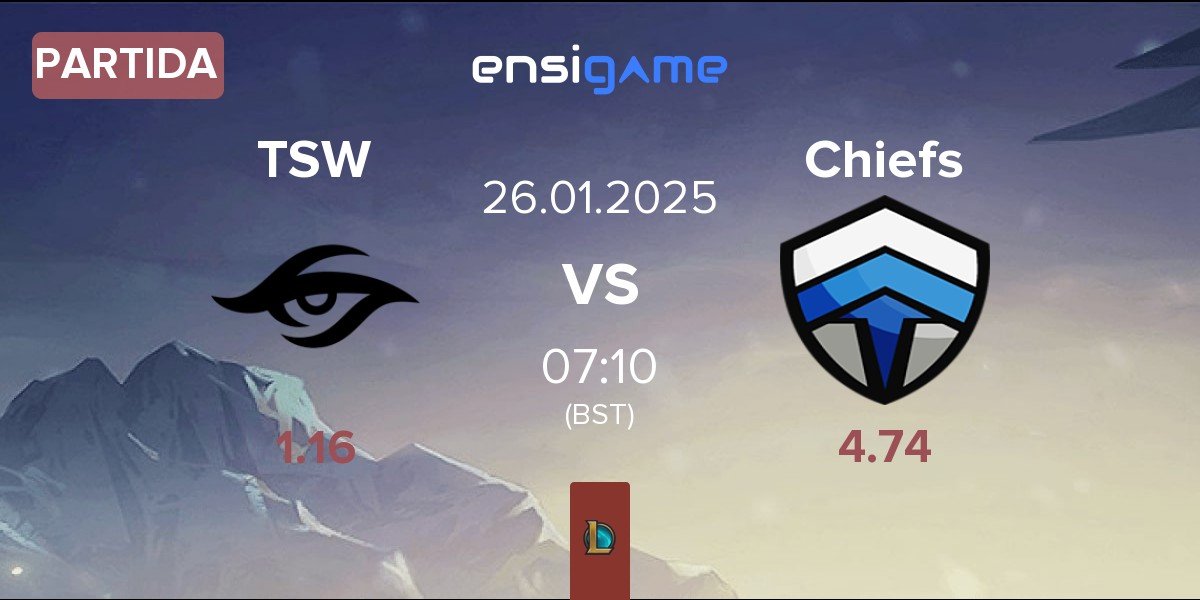 Partida Team Secret Whales TSW vs Chiefs eSports Club Chiefs | 26.01