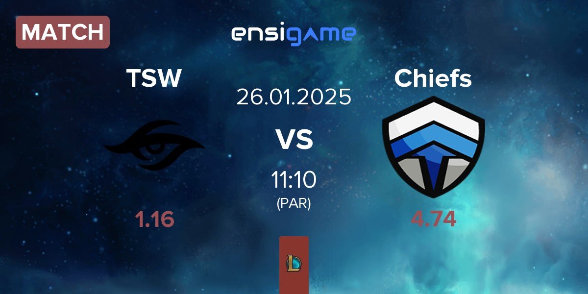 Match Team Secret Whales TSW vs Chiefs eSports Club Chiefs | 26.01