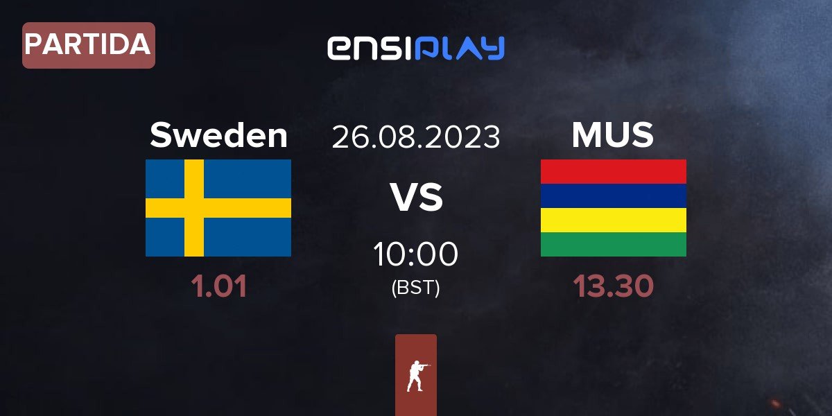 Partida Sweden SWE vs Mauritius MUS | 26.08