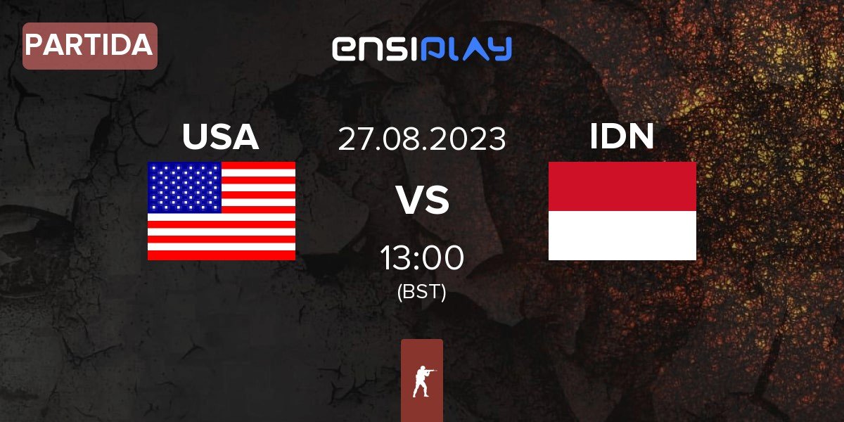 Partida United States of America USA vs Indonesia IDN | 27.08