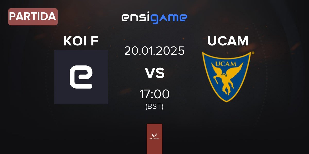 Partida KOI Fénix KOI F vs UCAM Esports Club UCAM | 20.01