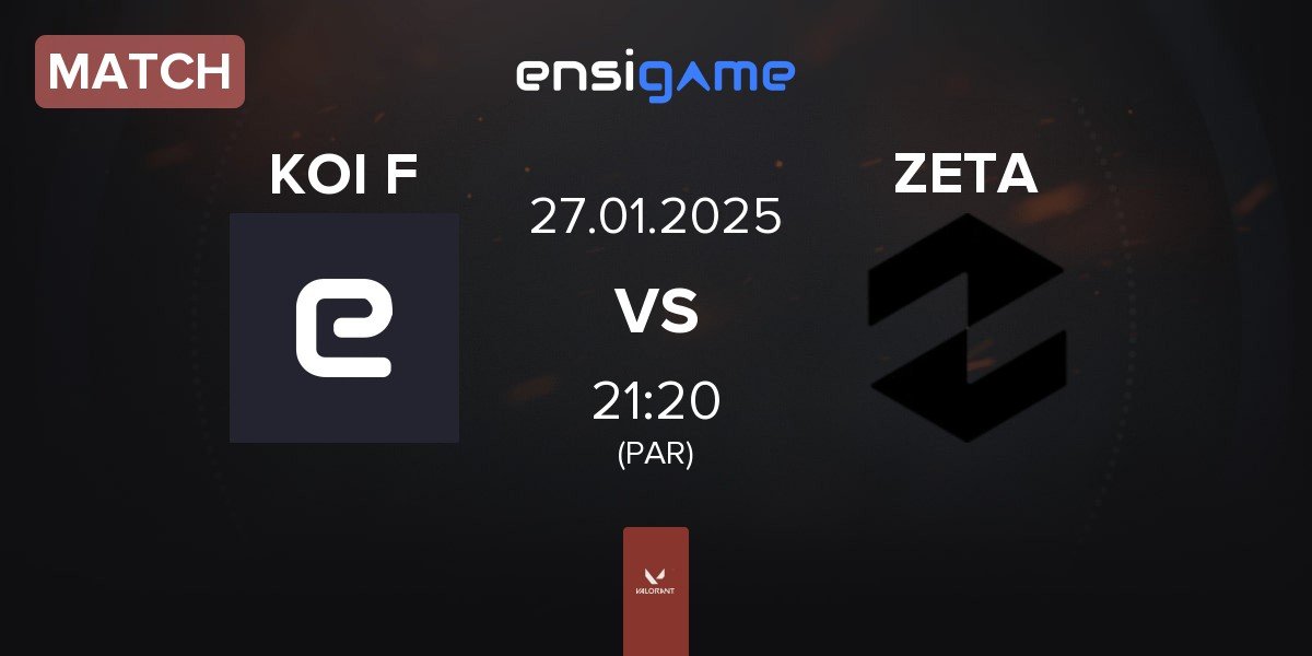 Match KOI Fénix KOI F vs Zeta Gaming ZETA | 27.01