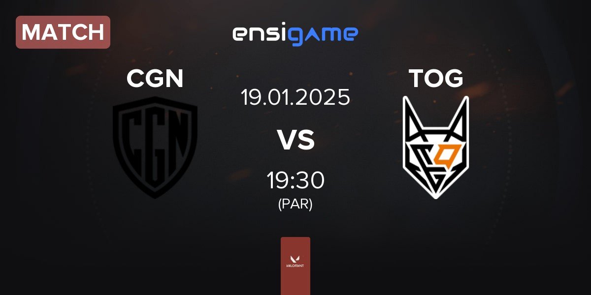 Match CGN Esports CGN vs TeamOrangeGaming TOG | 19.01