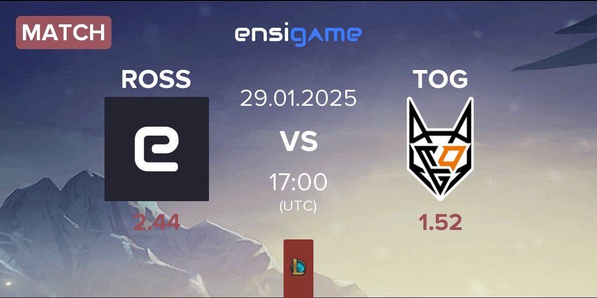 Match ROSSMANN Centaurs ROSS vs TeamOrangeGaming TOG | 29.01