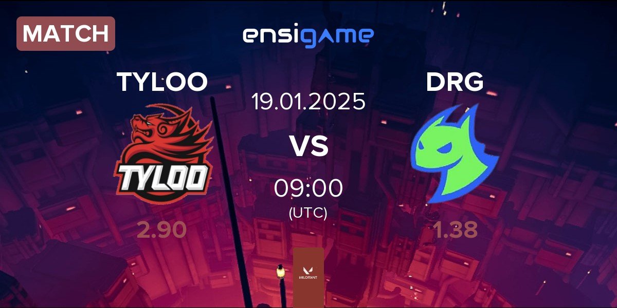 Match TYLOO vs Dragon Ranger Gaming DRG | 19.01