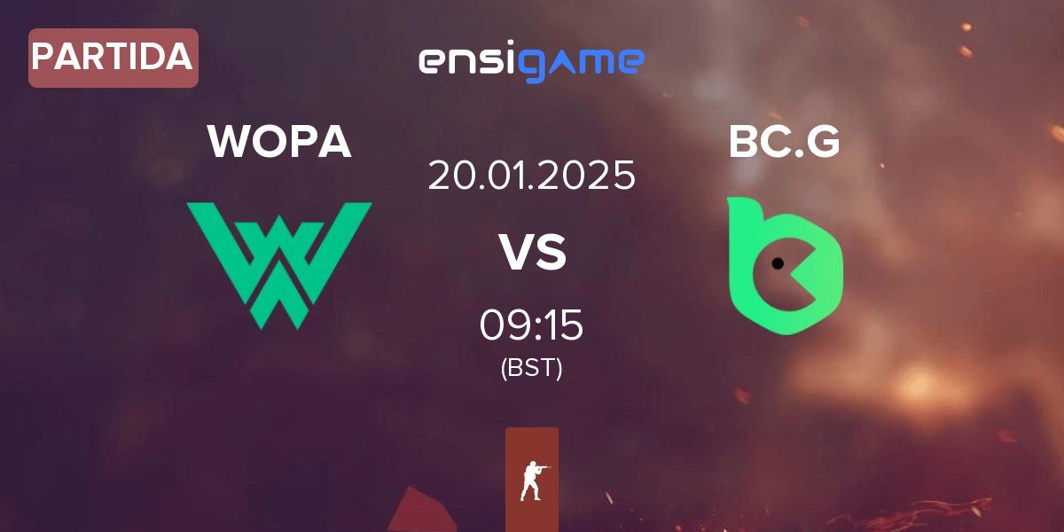 Partida WOPA Esport WOPA vs BC.Game Esports BC.G | 20.01