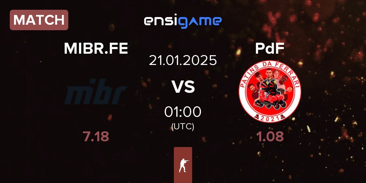 Match MIBR Female MIBR.FE vs Patins da Ferrari PdF | 21.01