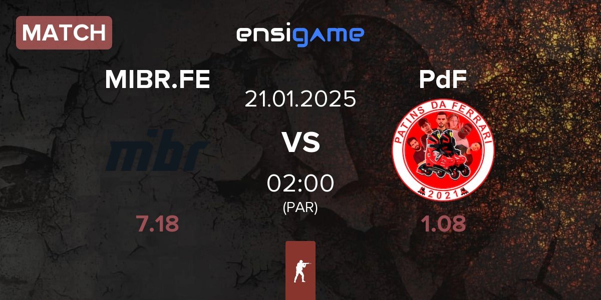 Match MIBR Female MIBR.FE vs Patins da Ferrari PdF | 21.01