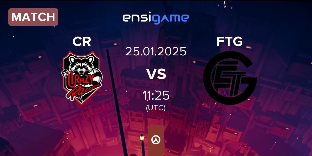 Match Crazy Raccoon CR vs from the gamer FTG | 25.01