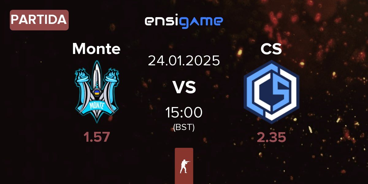 Partida Monte vs CYBERSHOKE Esports CS | 24.01