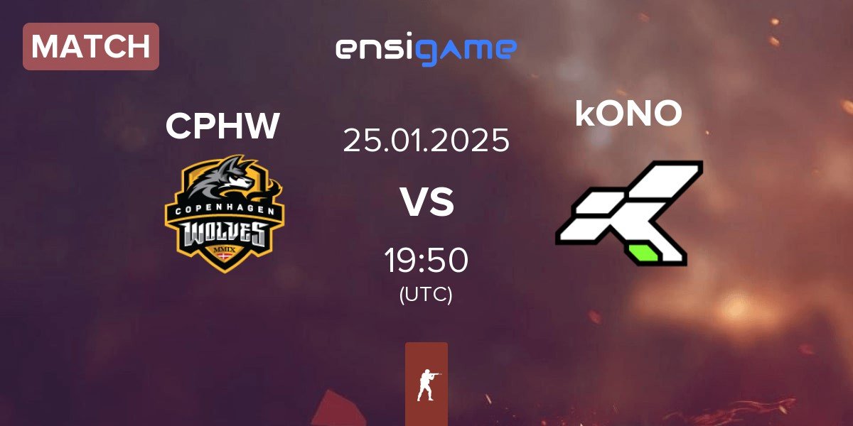 Match Copenhagen Wolves CPHW vs kONO.ECF kONO | 25.01