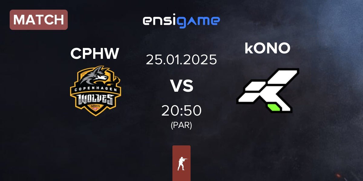 Match Copenhagen Wolves CPHW vs kONO.ECF kONO | 25.01