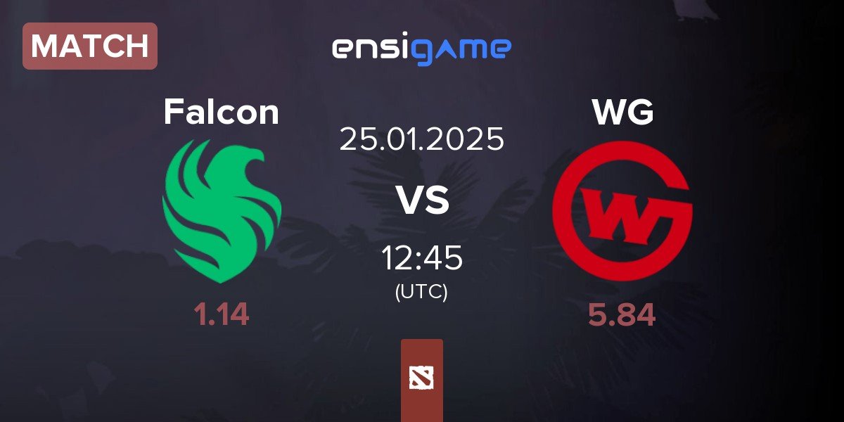 Match Team Falcons Falcon vs Wildcard Gaming WG | 25.01