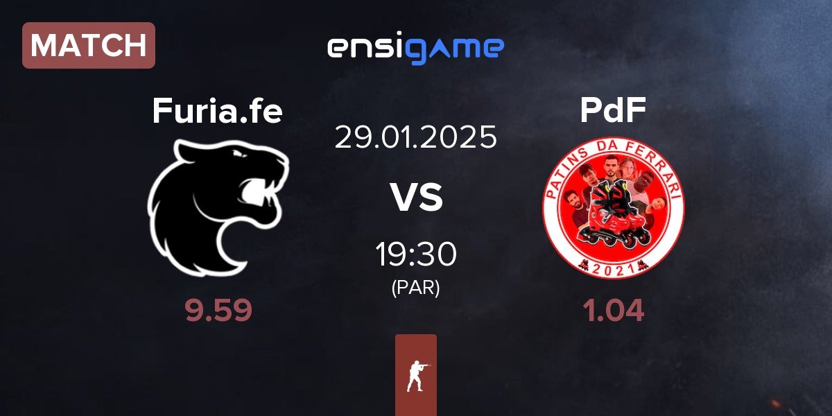 Match FURIA Esports Female Furia.fe vs Patins da Ferrari PdF | 29.01