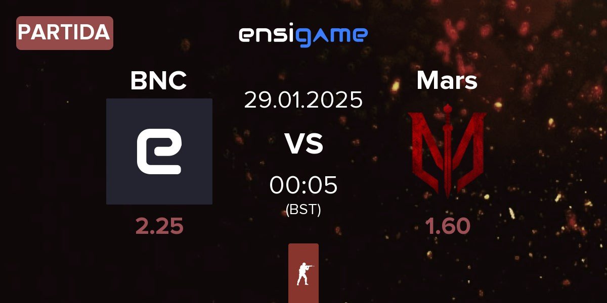 Partida Bad News Capybaras BNC vs Marsborne Mars | 29.01