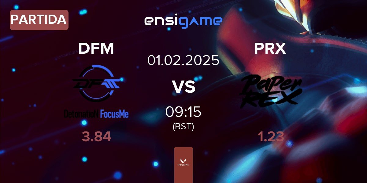 Partida DetonatioN FocusMe DFM vs Paper Rex PRX | 01.02