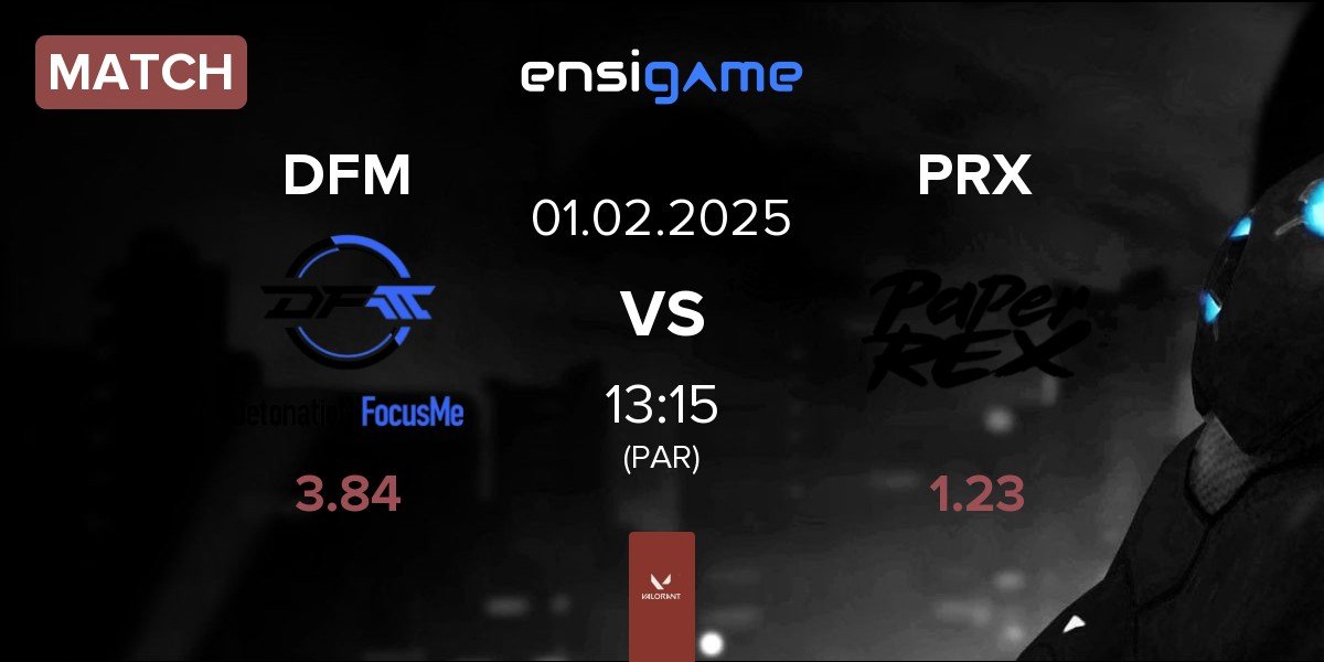 Match DetonatioN FocusMe DFM vs Paper Rex PRX | 01.02