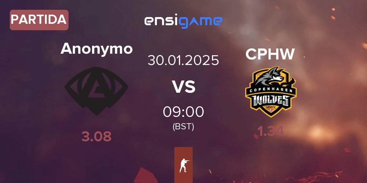 Partida Anonymo Esports Anonymo vs Copenhagen Wolves CPHW | 30.01