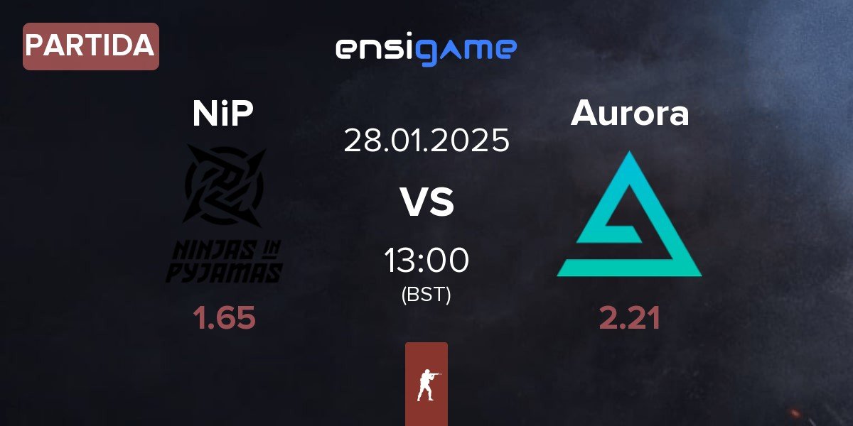 Partida Ninjas in Pyjamas NiP vs Aurora Gaming Aurora | 28.01