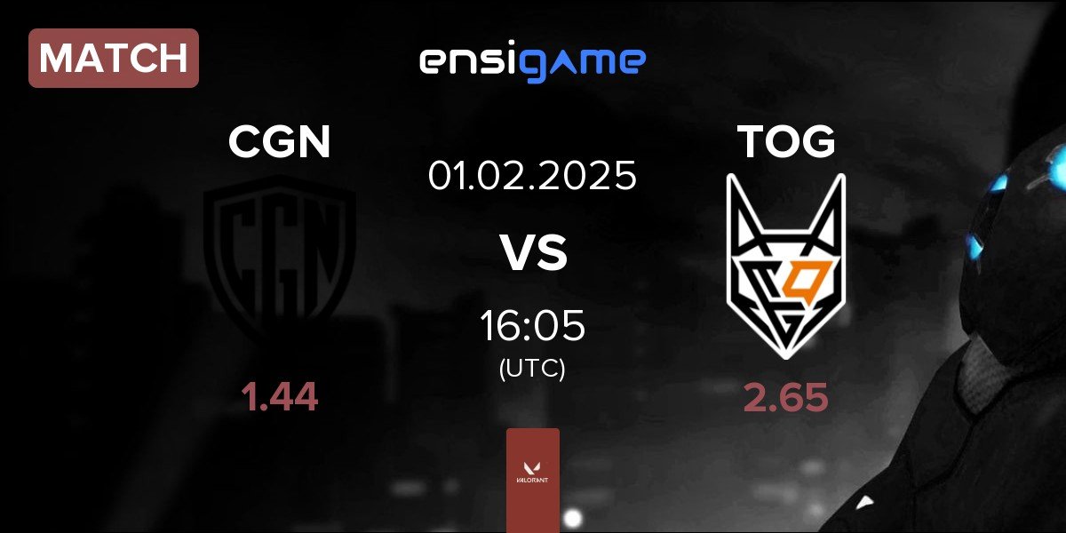 Match CGN Esports CGN vs TeamOrangeGaming TOG | 01.02