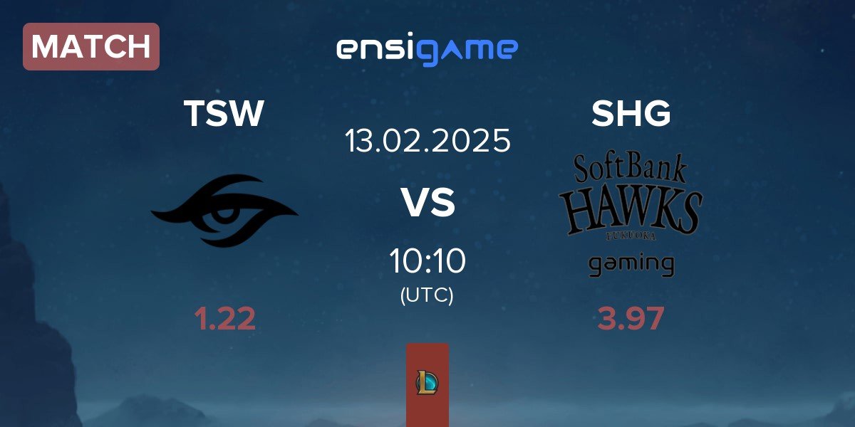 Match Team Secret Whales TSW vs Fukuoka SoftBank Hawks gaming SHG | 13.02