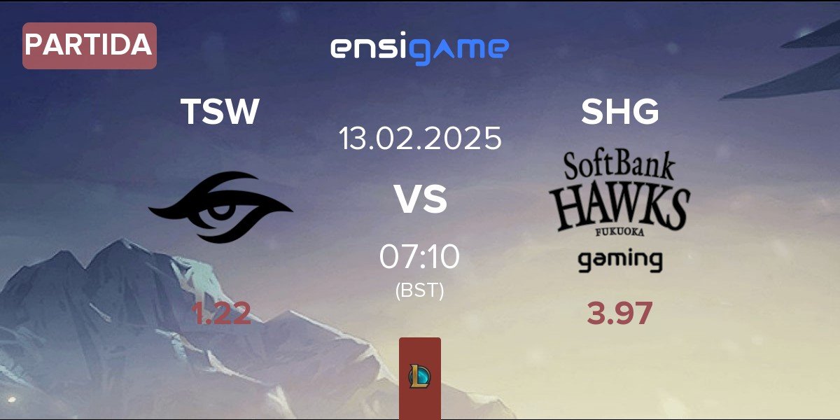 Partida Team Secret Whales TSW vs Fukuoka SoftBank Hawks gaming SHG | 13.02