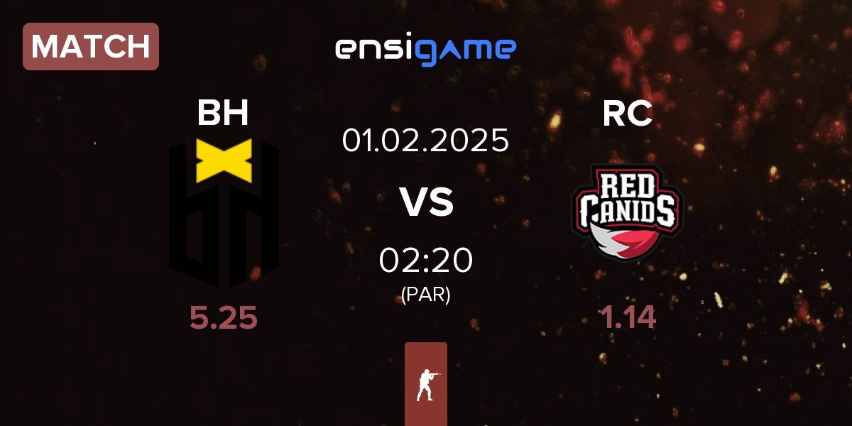 Match Bounty Hunters BH vs Red Canids RC | 01.02