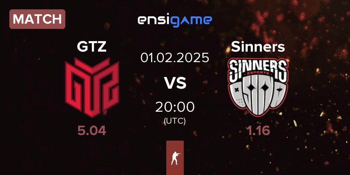 Match GTZ Esports GTZ vs Sinners Esports Sinners | 01.02