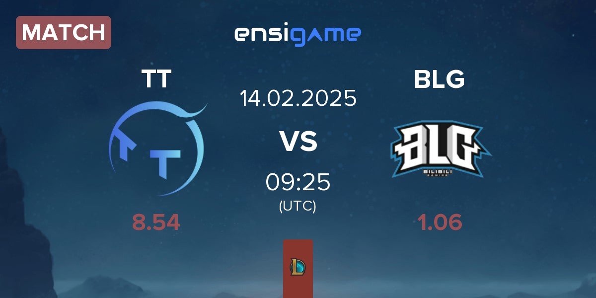 Match ThunderTalk Gaming TT vs Bilibili Gaming BLG | 14.02