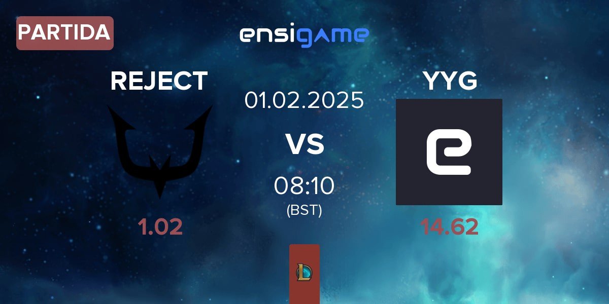 Partida REJECT vs Yang Yang Gaming YYG | 01.02